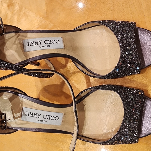Jimmy Choo star coarse glitter sandals 37 - Picture 5 of 9